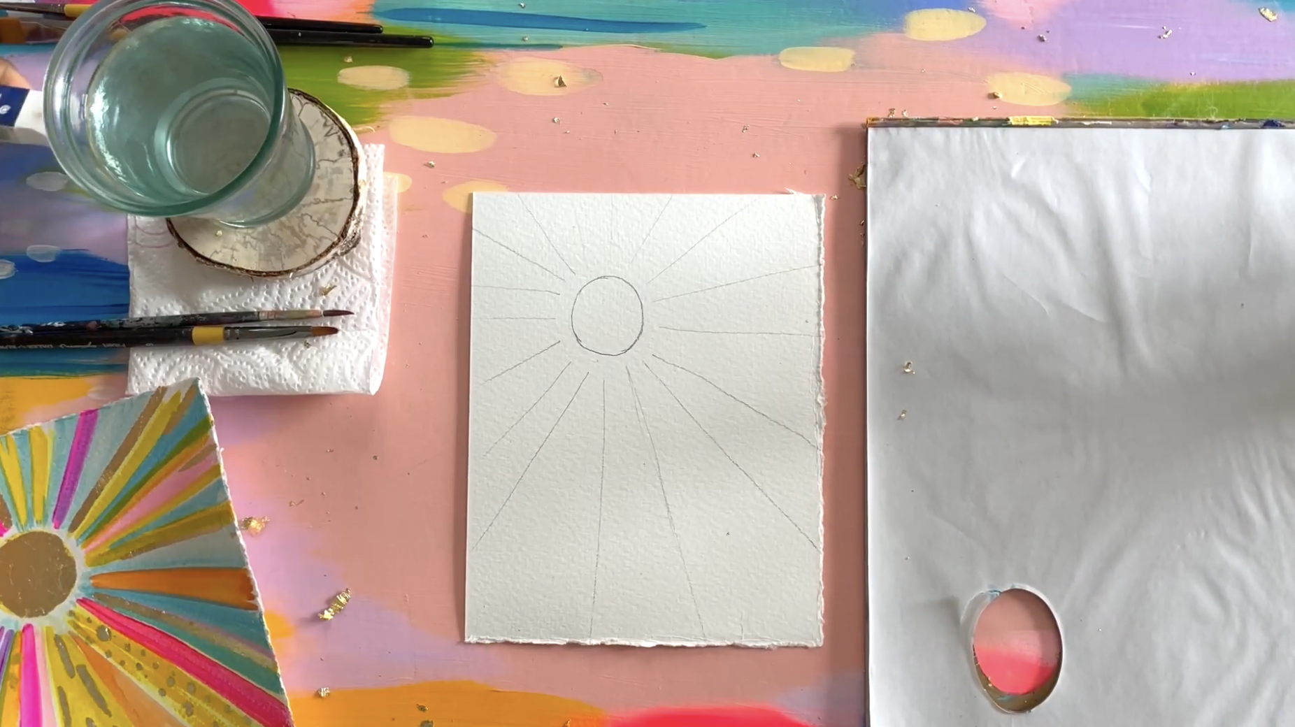 Acrylic Sun Painting Tutorial Ettavee